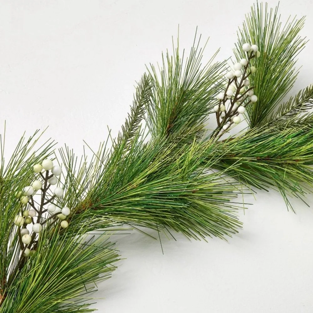 Hearth & Hand Needle Pine with White Berry Holiday 12-Foot Garland